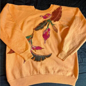 Vintage  90s Floral/ Leaf Pannill Crewneck Sweatshirt Size XL